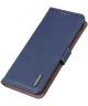 KHAZNEH Samsung Galaxy S24 Plus Hoesje Book Case Echt Leer Blauw