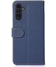 KHAZNEH Samsung Galaxy S24 Plus Hoesje Book Case Echt Leer Blauw