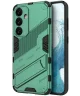 Samsung Galaxy S24 Hoesje Shockproof Kickstand Back Cover Groen