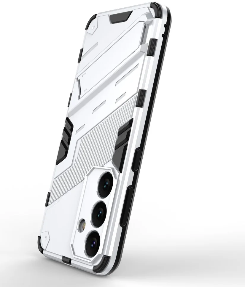 Samsung Galaxy S24 Hoesje Shockproof Kickstand Back Cover Wit afbeelding 4