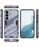 Samsung Galaxy S24 Hoesje Shockproof Kickstand Back Cover Grijs