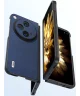 ABEEL Litchi OnePlus Open Hoesje Leer Back Cover Blauw