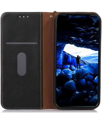 KHAZNEH Xiaomi 14 Hoesje Retro Wallet Book Case Zwart Hoesjes