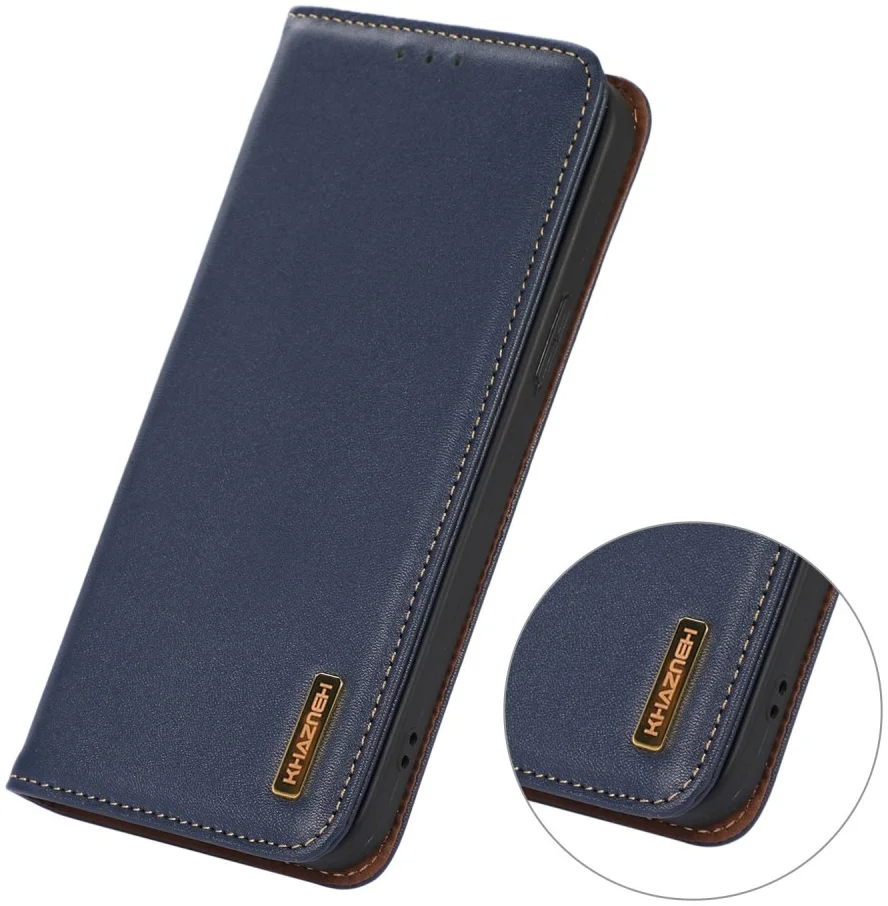 KHAZNEH Xiaomi 14 Hoesje Retro Wallet Book Case Blauw afbeelding 4