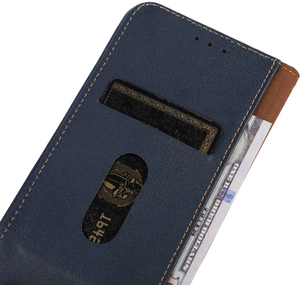 KHAZNEH Xiaomi 14 Hoesje Retro Wallet Book Case Blauw afbeelding 5