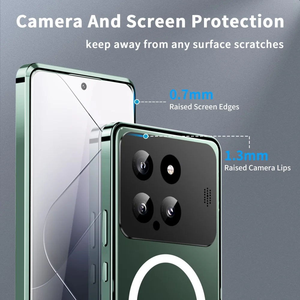 Xiaomi 14 Aroma Design Hoesje met MagSafe Schokbestendig Groen afbeelding 4