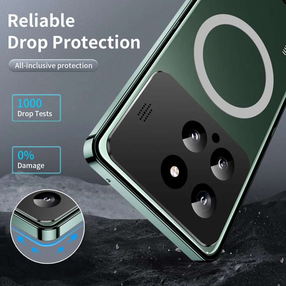 Xiaomi 14 Aroma Design Hoesje met MagSafe Schokbestendig Groen afbeelding 6