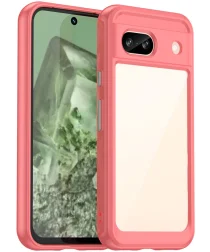 Google Pixel 8a Hoesje Acryl Back Cover Rood