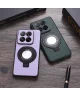 Xiaomi 14 Hoesje met Magsafe Back Cover Kunstleer Textuur Groen
