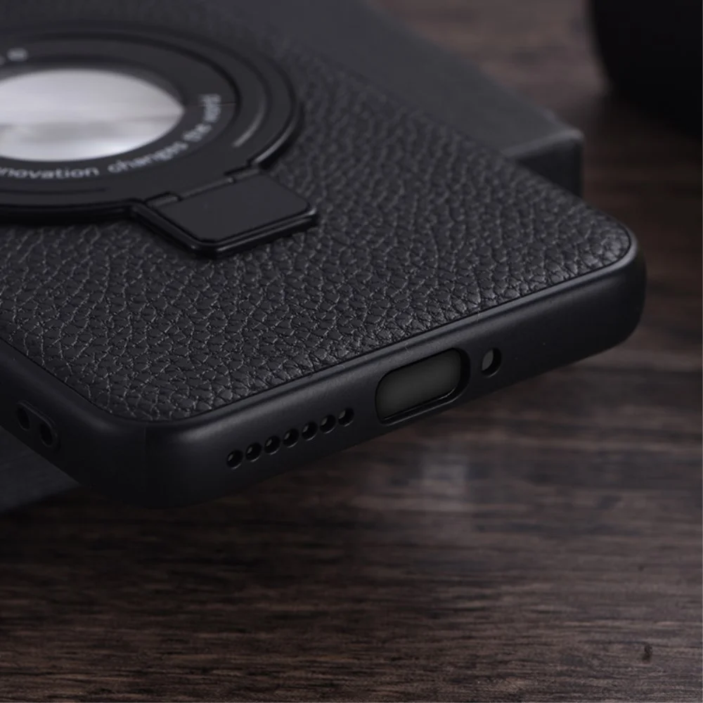 Xiaomi 14 Hoesje met Magsafe Back Cover Kunstleer Textuur Groen afbeelding 4
