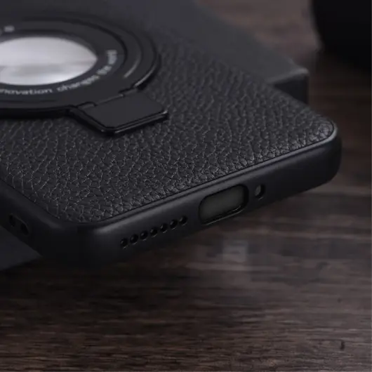 Xiaomi 14 Hoesje met Magsafe Back Cover Kunstleer Textuur Groen afbeelding 4