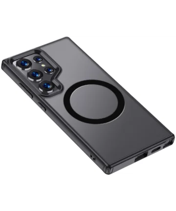 Samsung Galaxy S24 Ultra MagSafe Hoesje Schokbestendig TPU Zwart Hoesjes