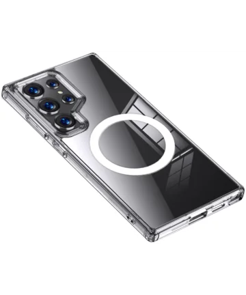 Samsung Galaxy S24 Ultra MagSafe Hoesje Schokbestendig TPU Transparant Hoesjes