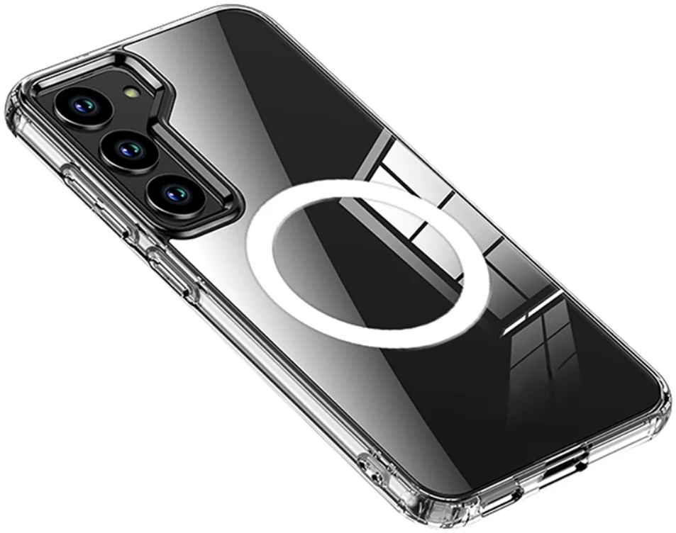 Samsung Galaxy S24 MagSafe Hoesje Schokbestendig TPU Transparant afbeelding 1