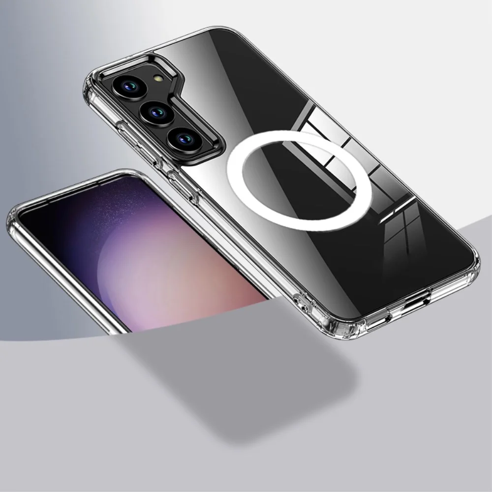 Samsung Galaxy S24 MagSafe Hoesje Schokbestendig TPU Transparant afbeelding 2