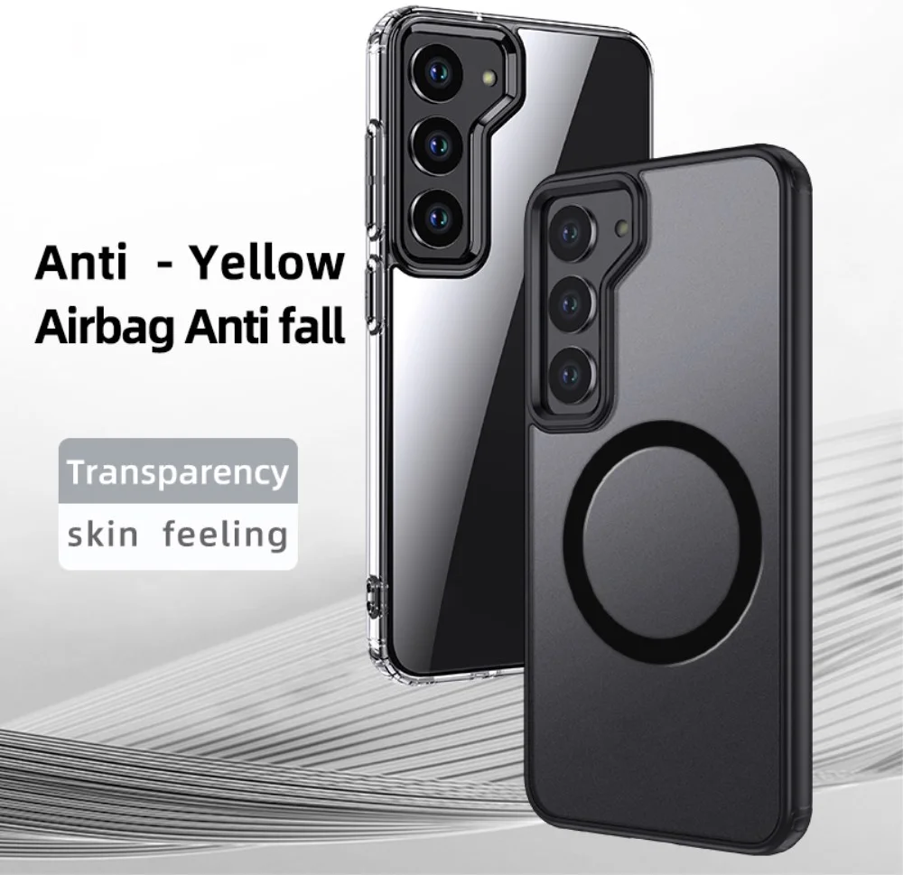 Samsung Galaxy S24 MagSafe Hoesje Schokbestendig TPU Transparant afbeelding 3
