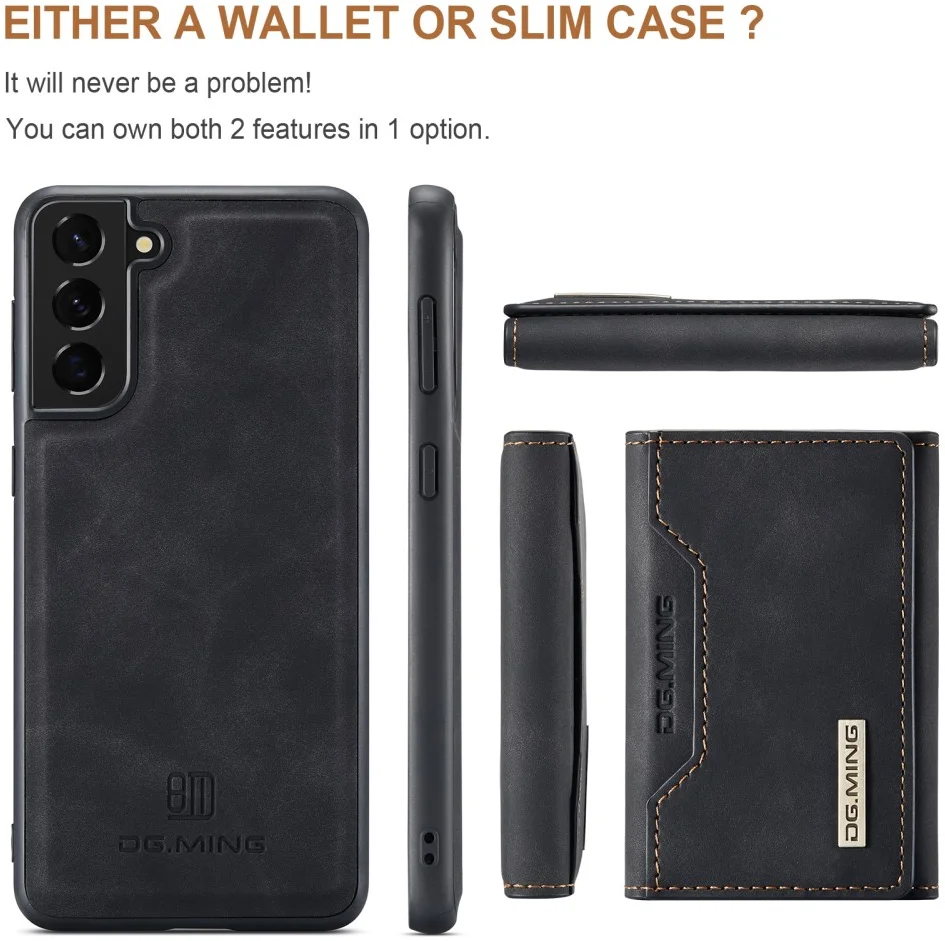 DG Ming Samsung Galaxy S24 Plus Hoesje Magnetische Portemonnee Zwart afbeelding 17