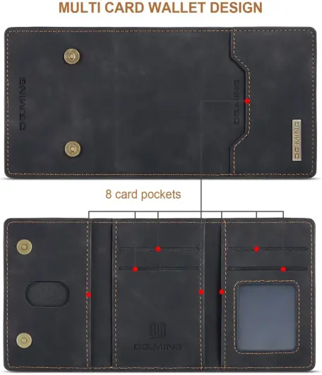 DG Ming Samsung Galaxy S24 Plus Hoesje Magnetische Portemonnee Zwart afbeelding 11