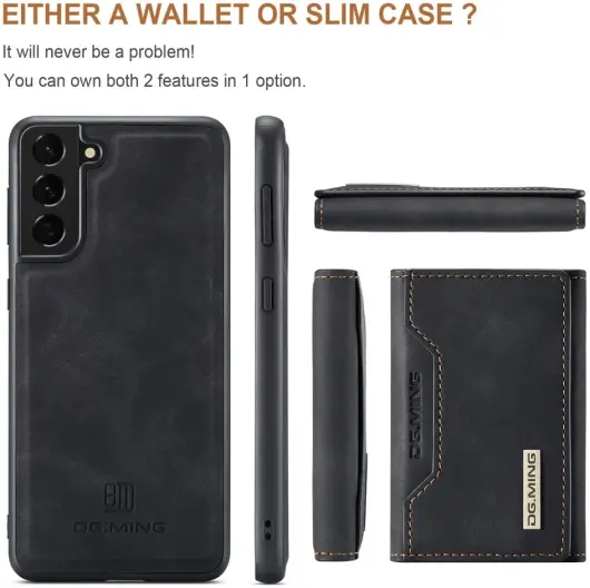 DG Ming Samsung Galaxy S24 Plus Hoesje Magnetische Portemonnee Zwart afbeelding 17