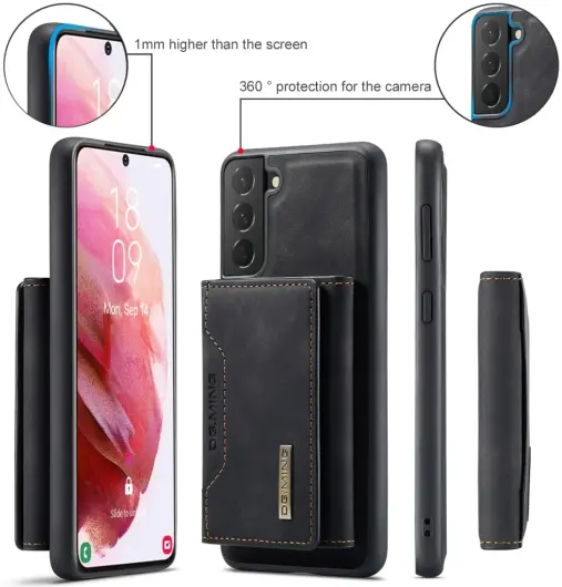 DG Ming Samsung Galaxy S24 Plus Hoesje Magnetische Portemonnee Zwart afbeelding 7