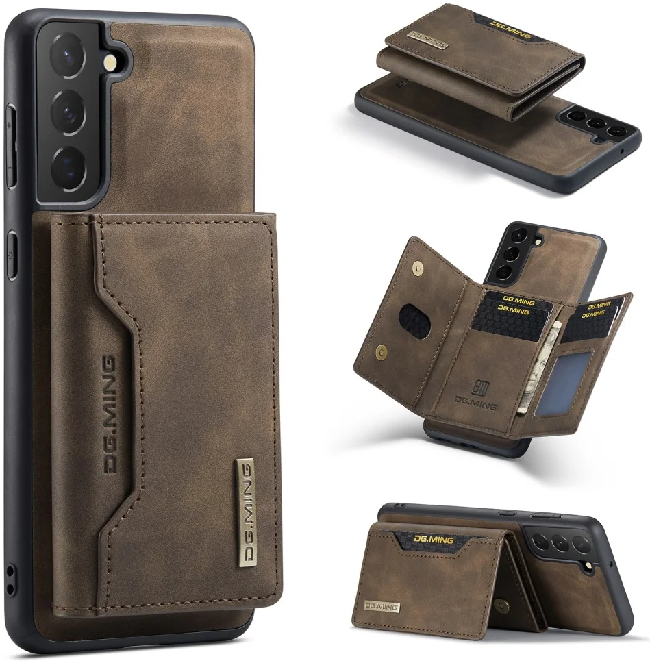 DG Ming Samsung Galaxy S24 Plus Hoesje Magnetische Portemonnee Bruin afbeelding 12