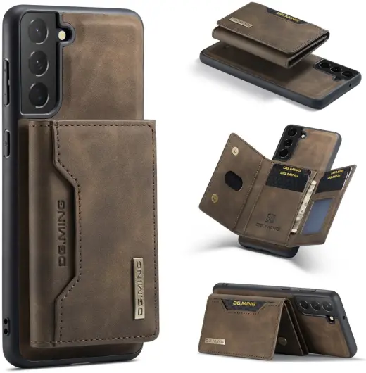 DG Ming Samsung Galaxy S24 Plus Hoesje Magnetische Portemonnee Bruin afbeelding 12
