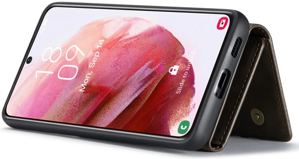 DG Ming Samsung Galaxy S24 Plus Hoesje Magnetische Kaarthouder Coffee afbeelding 15