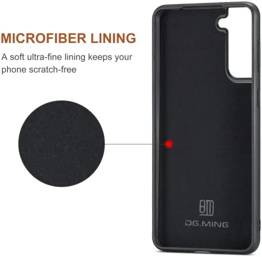 DG Ming Samsung Galaxy S24 Plus Hoesje Magnetische Kaarthouder Coffee afbeelding 13