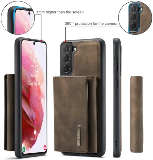 DG Ming Samsung Galaxy S24 Plus Hoesje Magnetische Kaarthouder Coffee afbeelding 8