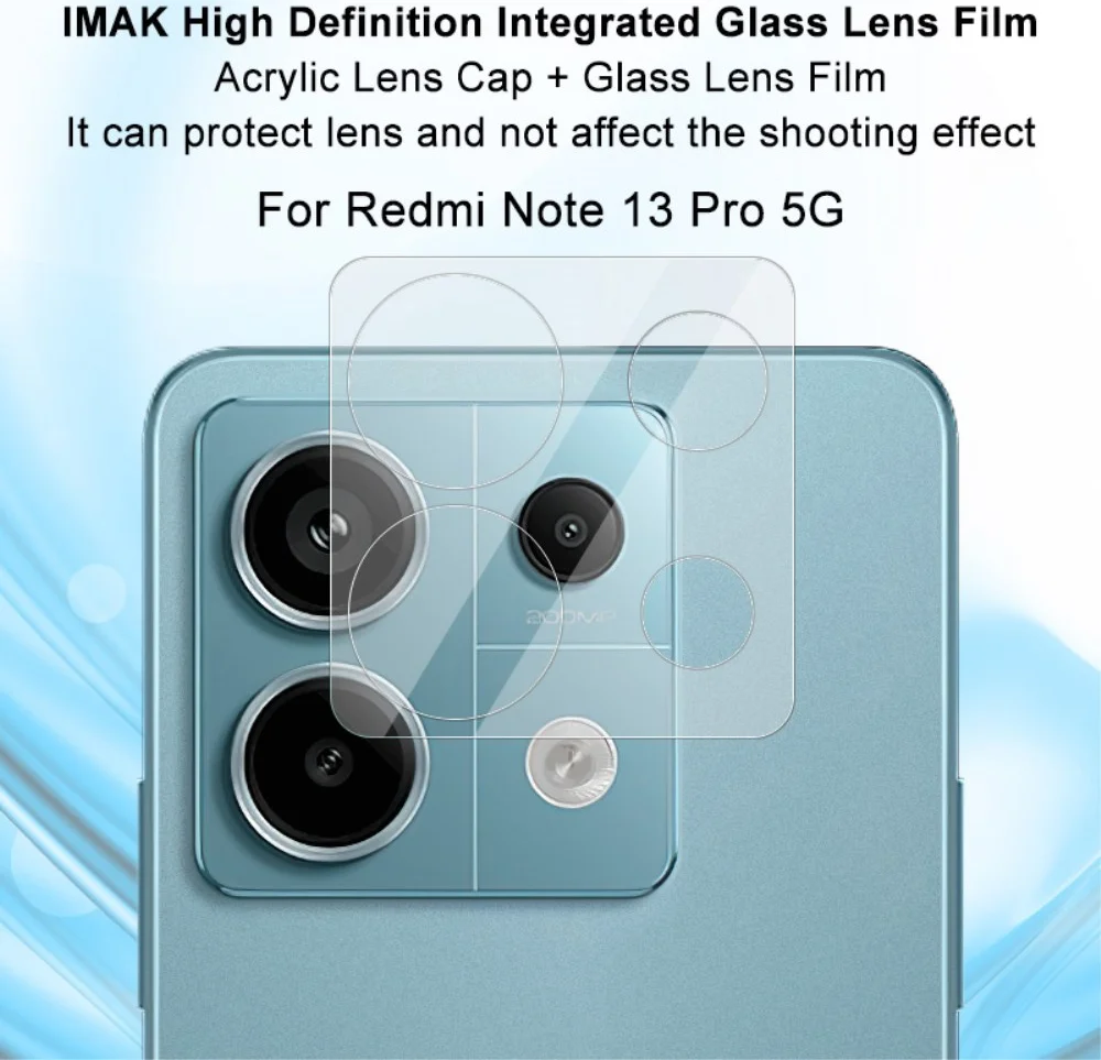 Imak Xiaomi Redmi Note 13 Pro 5G Camera Lens Protector +Lens Cap Clear afbeelding 4