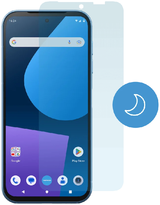 Originele FairPhone 5 Screen Protector BlueLight Filter Tempered Glass afbeelding 1