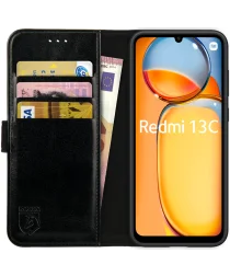 Rosso Element Xiaomi Redmi 13C Hoesje Book Case Wallet Zwart