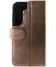Rosso Elite Samsung S22 Hoesje MagSafe Book Case Echt Leer Bruin