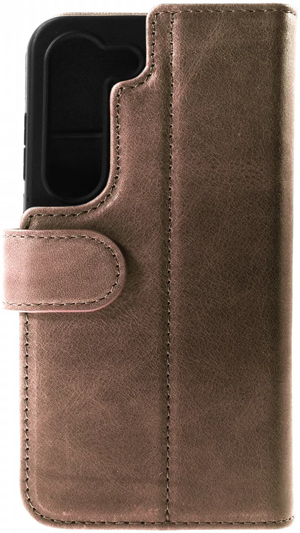 Rosso Elite Samsung S22 Hoesje MagSafe Book Case Echt Leer Bruin afbeelding 14