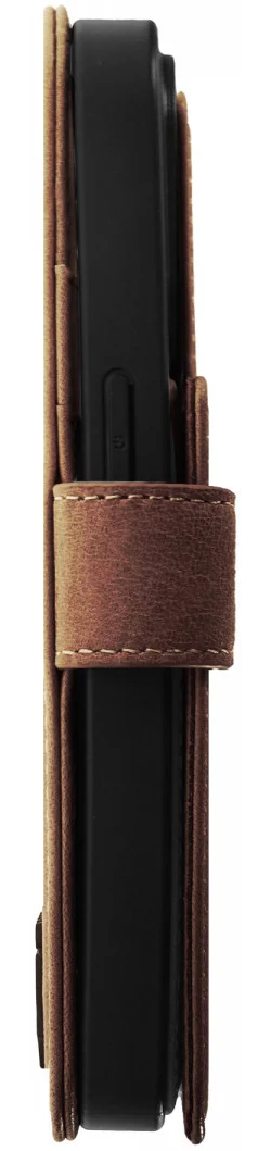 Rosso Elite Samsung S22 Hoesje MagSafe Book Case Echt Leer Bruin afbeelding 18