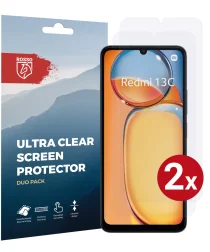 Rosso Xiaomi Redmi 13C / Poco C65 Screen Protector Ultra Clear Duo Pack