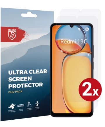 Rosso Xiaomi Redmi 13C / Poco C65 Screen Protector Ultra Clear Duo Pack Screen Protectors