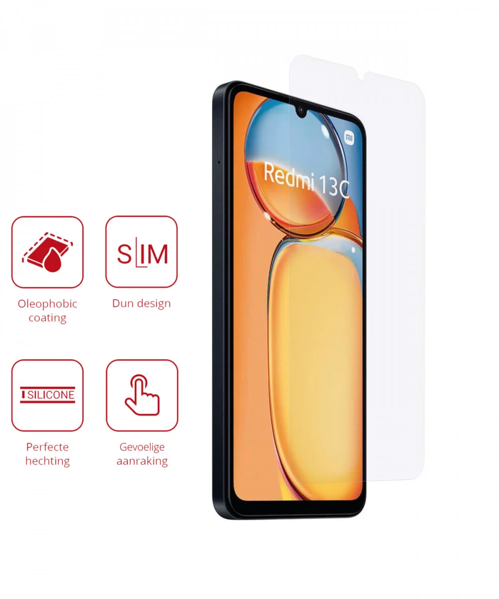 Rosso Xiaomi Redmi 13C / Poco C65 Screen Protector Ultra Clear Duo Pack afbeelding 2