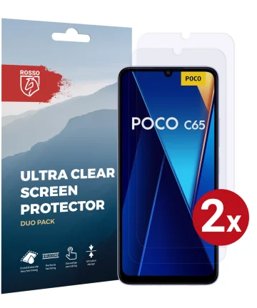 Rosso Xiaomi Poco C65 Screen Protector Ultra Clear Duo Pack Screen Protectors