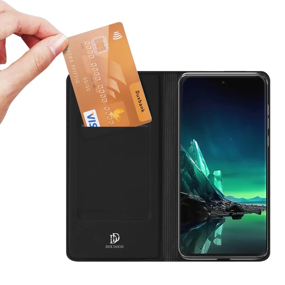 Dux Ducis Skin Pro Motorola Moto Edge 40 Neo Hoesje Portemonnee Zwart afbeelding 2