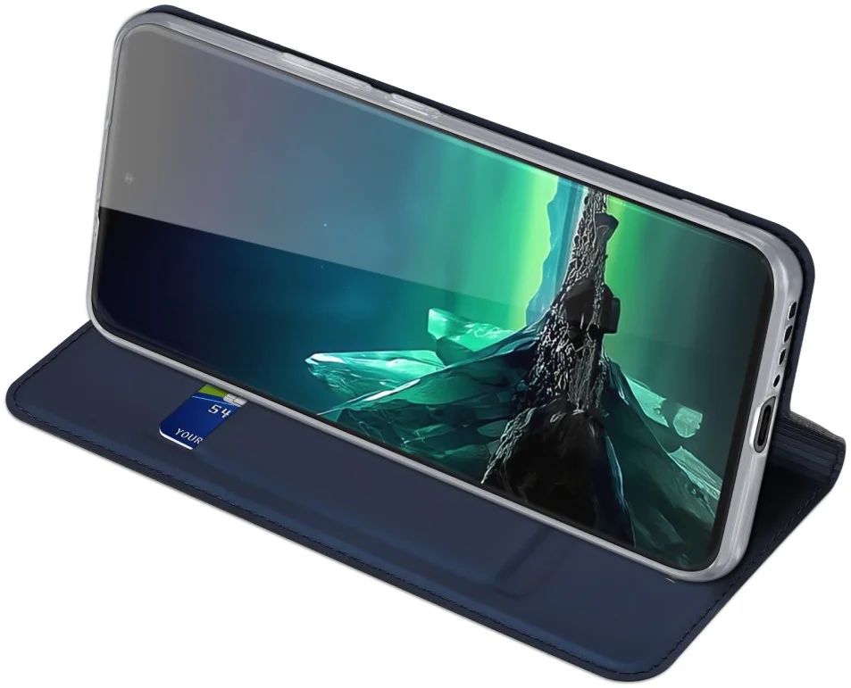 Dux Ducis Skin Pro Motorola Moto Edge 40 Neo Hoesje Portemonnee Blauw afbeelding 4
