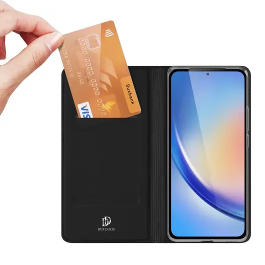 Dux Ducis Skin Pro Samsung Galaxy A35 Hoesje Portemonnee Zwart afbeelding 4