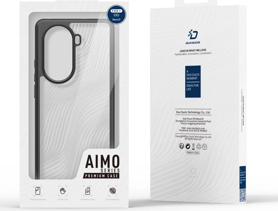 Dux Ducis Aimo Oppo Reno 11 Hoesje Back Cover Zwart afbeelding 2