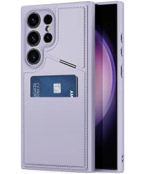 Dux Ducis Rafi Samsung S24 Ultra Hoesje MagSafe Pasjes Houder Paars