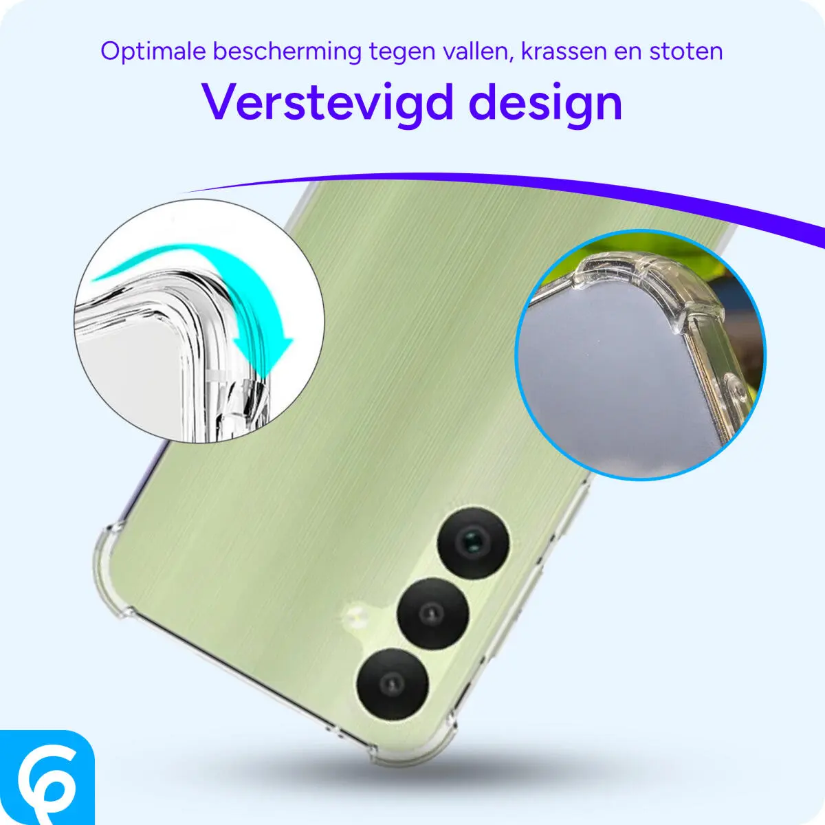 Samsung A35 Hoesje Schokbestendig en Dun TPU Back Cover Transparant afbeelding 2
