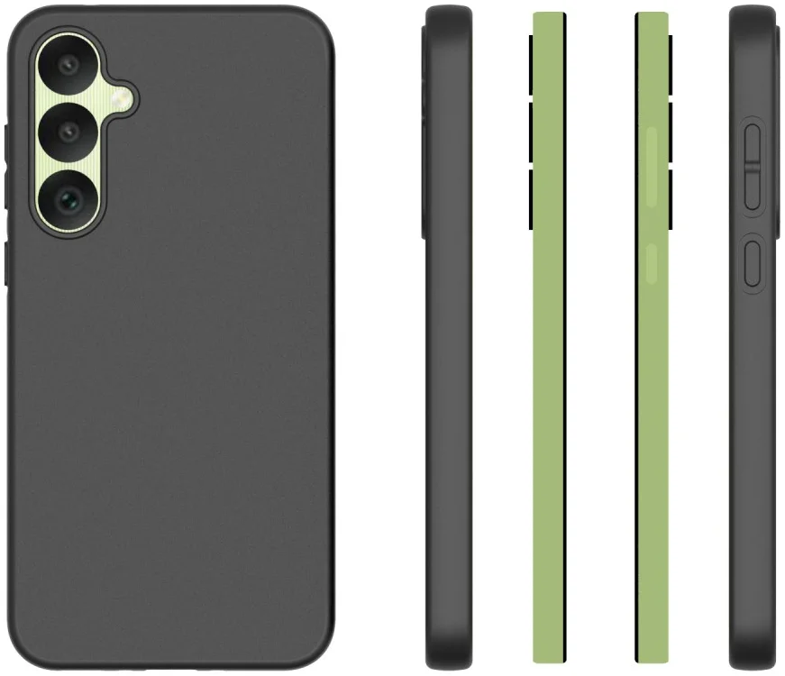 Samsung Galaxy A35 Hoesje Matte Back Cover Dun TPU Zwart afbeelding 5