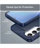 Samsung Galaxy A35 Hoesje Geborsteld TPU Flexibele Back Cover Blauw