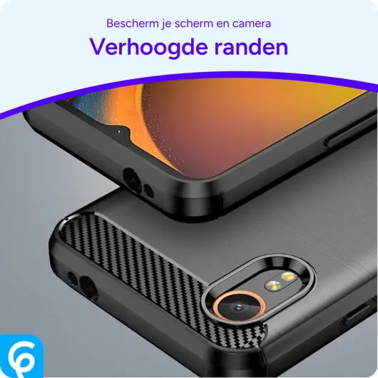 Samsung Galaxy A55 Hoesje Geborsteld TPU Flexibele Back Cover Zwart afbeelding 2