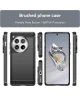 OnePlus 12 Hoesje Geborsteld TPU Flexibele Back Cover Zwart
