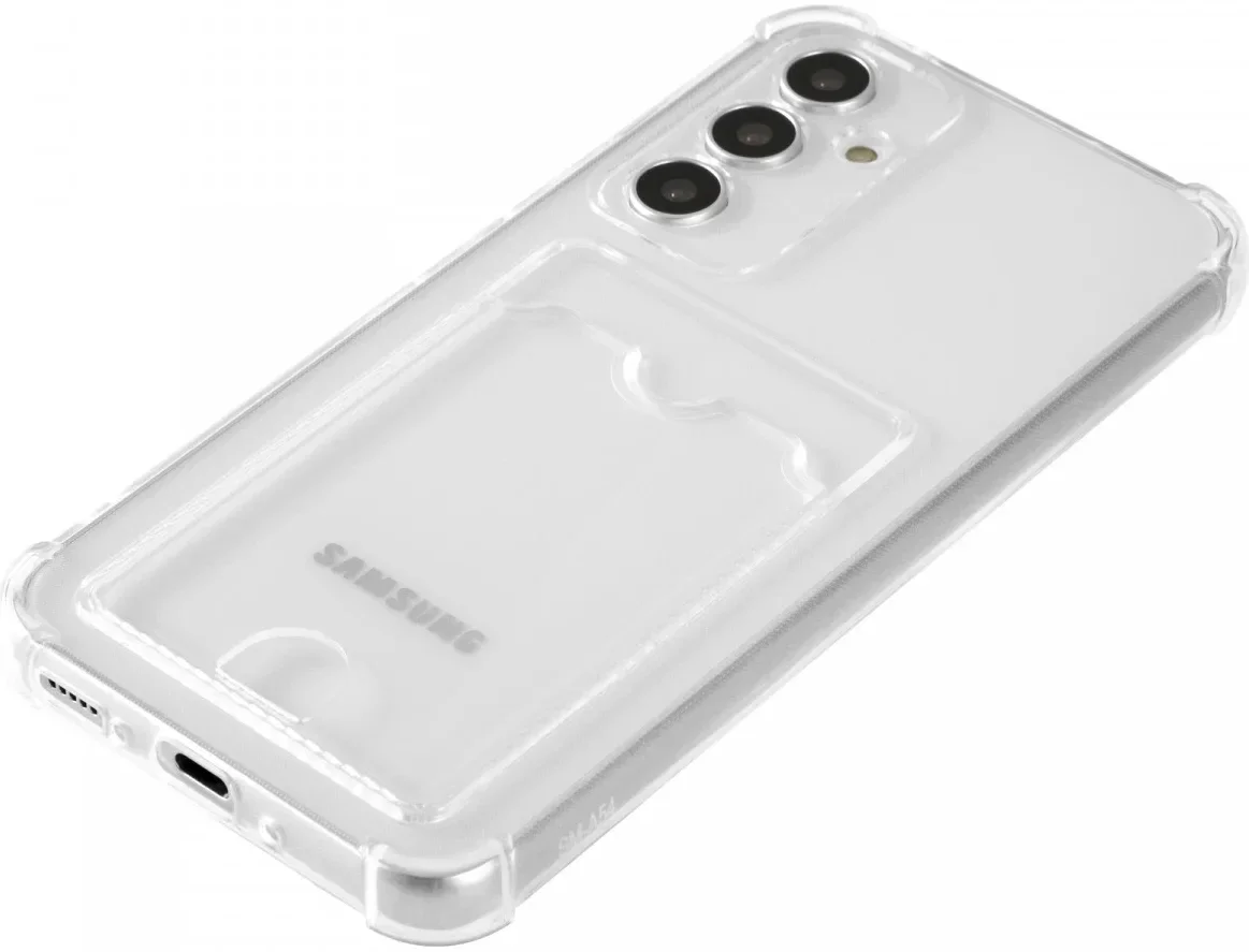 Samsung Galaxy A55 Hoesje Dun TPU met Pasjeshouder Transparant afbeelding 5
